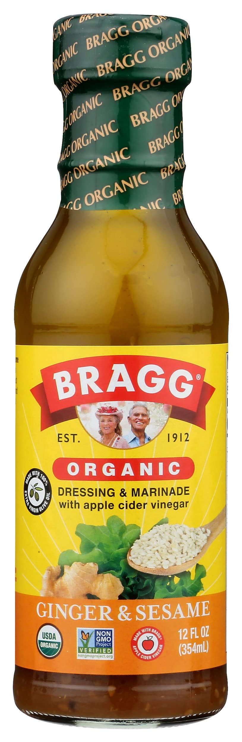 Bragg Ginger And Sesame Salad Dressing, 12 Fluid Ounce - 6 Per Case.
