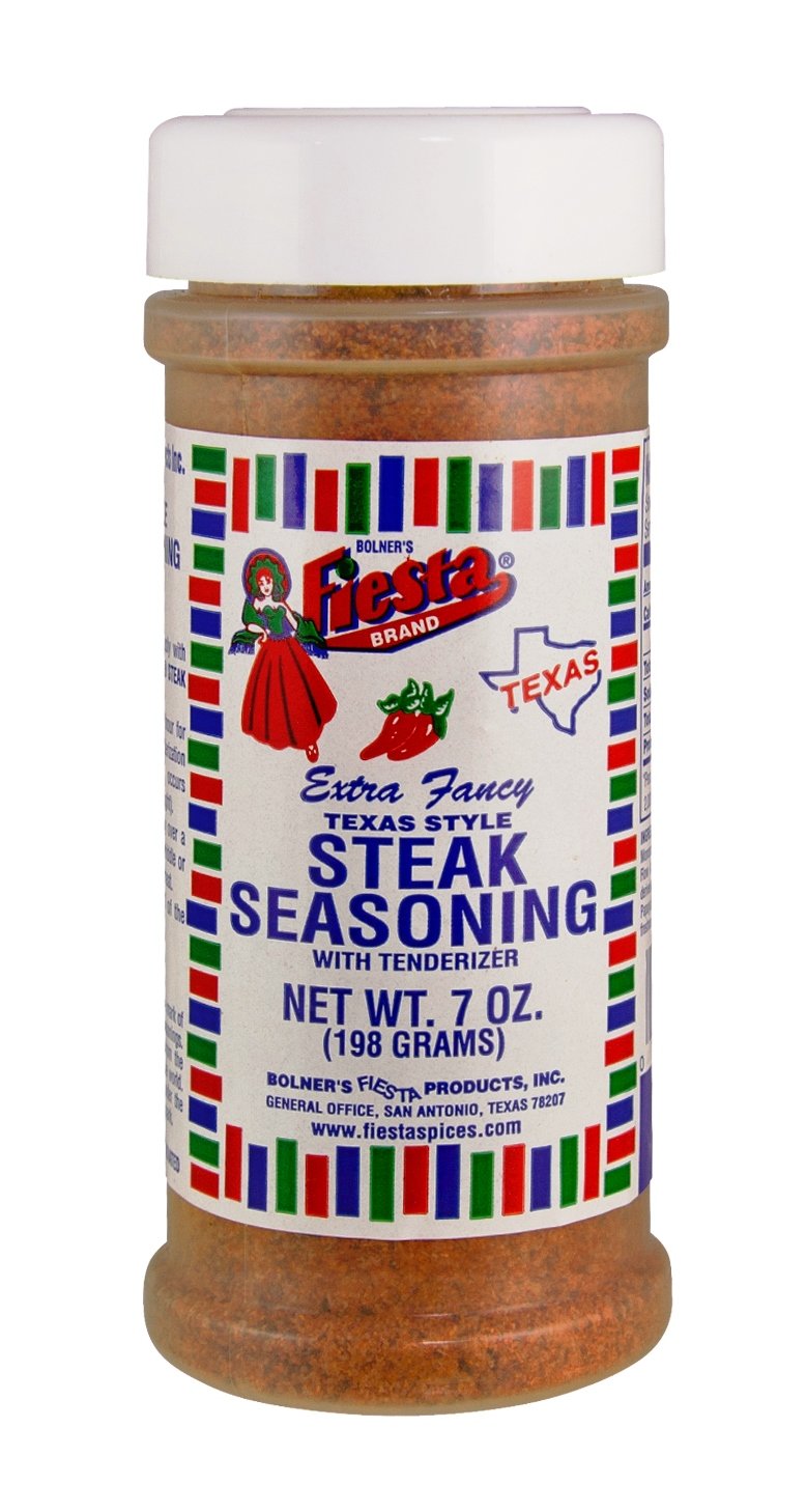 Bolners Fiesta Extra Fancy Texas Style Steak Seasoning, 7 Ounces