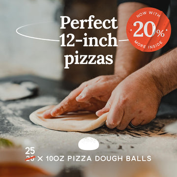 Poco Bero Pizza Dough - 25 x 10 oz Frozen Pizza Dough Balls - Perfect Pizza Oven Accessories for 12-inch Pizzas - Fresh NY Style