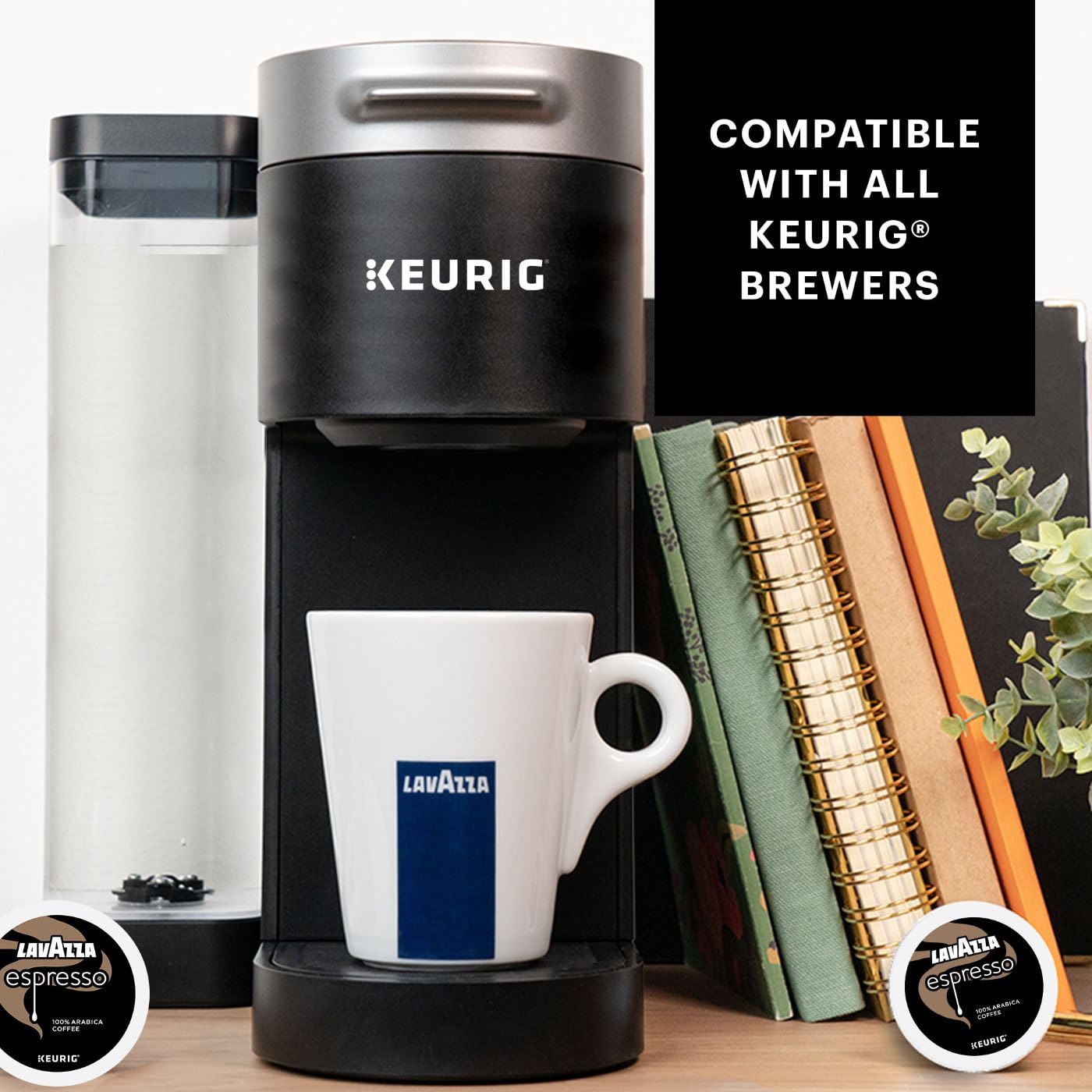 Lavazza Espresso Italiano Single Serve Coffee K-Cup Pods For Keurig Brewer, 40 Count (Pack Of 4) 100% Arabica, Medium Roast With