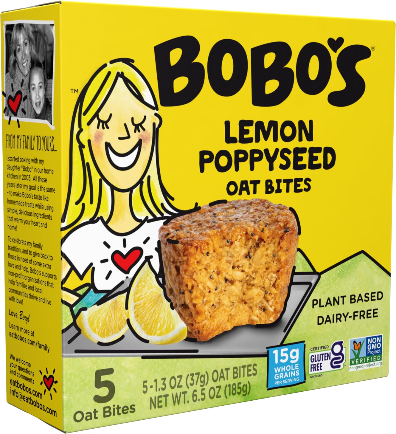 Bobos Fruit Bite Variety Pack - Apple Pie & Lemon Poppyseed - 30 Bites Total - Medium Size