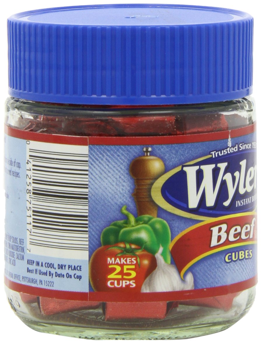 Wylers Chicken Instant Bouillon Cubes Jar (3.25 oz Jars, Pack of 8)