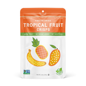 Nature'S Turn Freeze-Dried Fruit Snacks, Tropical Crisps, Pack Of 6 (1.2 Oz Each)