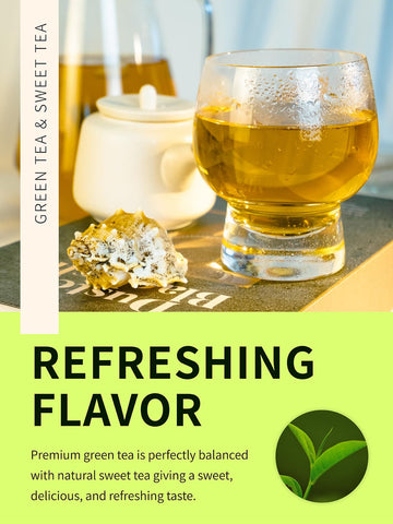 Teelux Sweet Iced Tea Bags, Green Tea Blended With Natural Sweet Tea, Quart-Sized Refreshing Iced Green Tea, Zero Sugar, 30 Coun