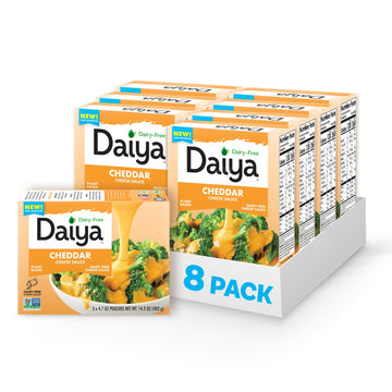 Dairy Free Cheddar Cheese Sauce, Plant Based Rich, Creamy, Cheesy Sauce, 14.2 oz (Pack of 8)