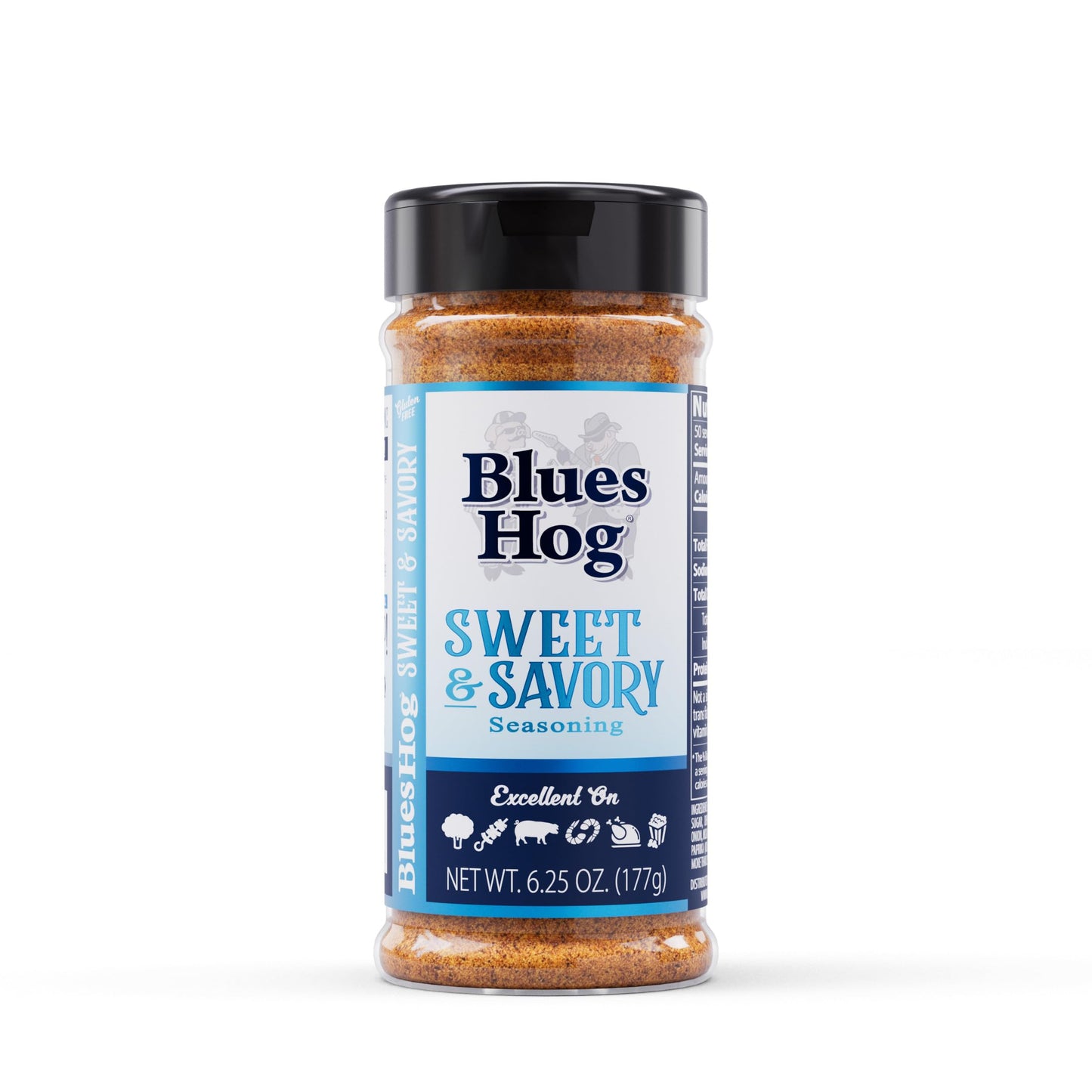 Blues Hog Sweet & Savory Seasoning Gourmet Dry Rub With Sweet Heat All-Natural Gluten-Free Made In The Usa 6.25 Oz