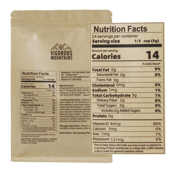 Vigorous Mountains Dried Mixed Mushrooms Blend Including Porcini Shiitake Oyster Woodear Mushrooms 4.23Oz, Soft Texture Bold Flavor Vegan Food For Cooking 120G