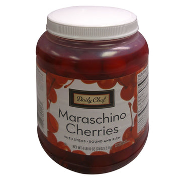 Maraschino Cherries With Stems, 74 Ounce Jar