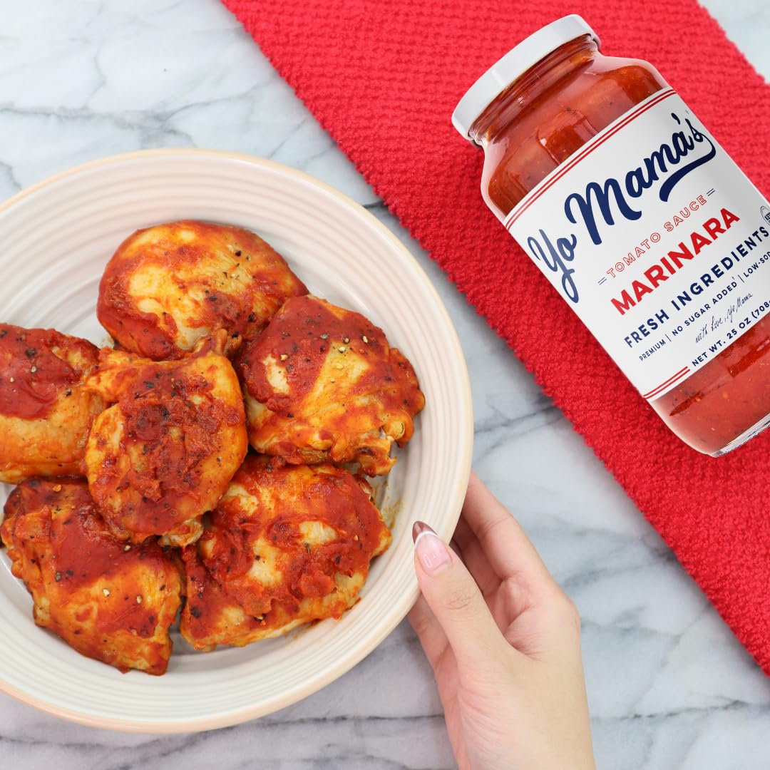 Yo Mamas Foods Keto Marinara Sauce - No Sugar Added, Low Carb, Gluten Free - 1.56 lb - Model 0868391000319