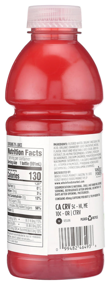 365 By Whole Foods Market, Water Nutrient Cranberry Antioxidants Vit A E, 20 Fl Oz