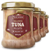 Tuscanini Italian Yellowfin Tuna Fillets in Pure Olive Oil 6oz (4 Pack), Gluten Free, Soy Free, Mineral Enriched, Rich Meaty Tex