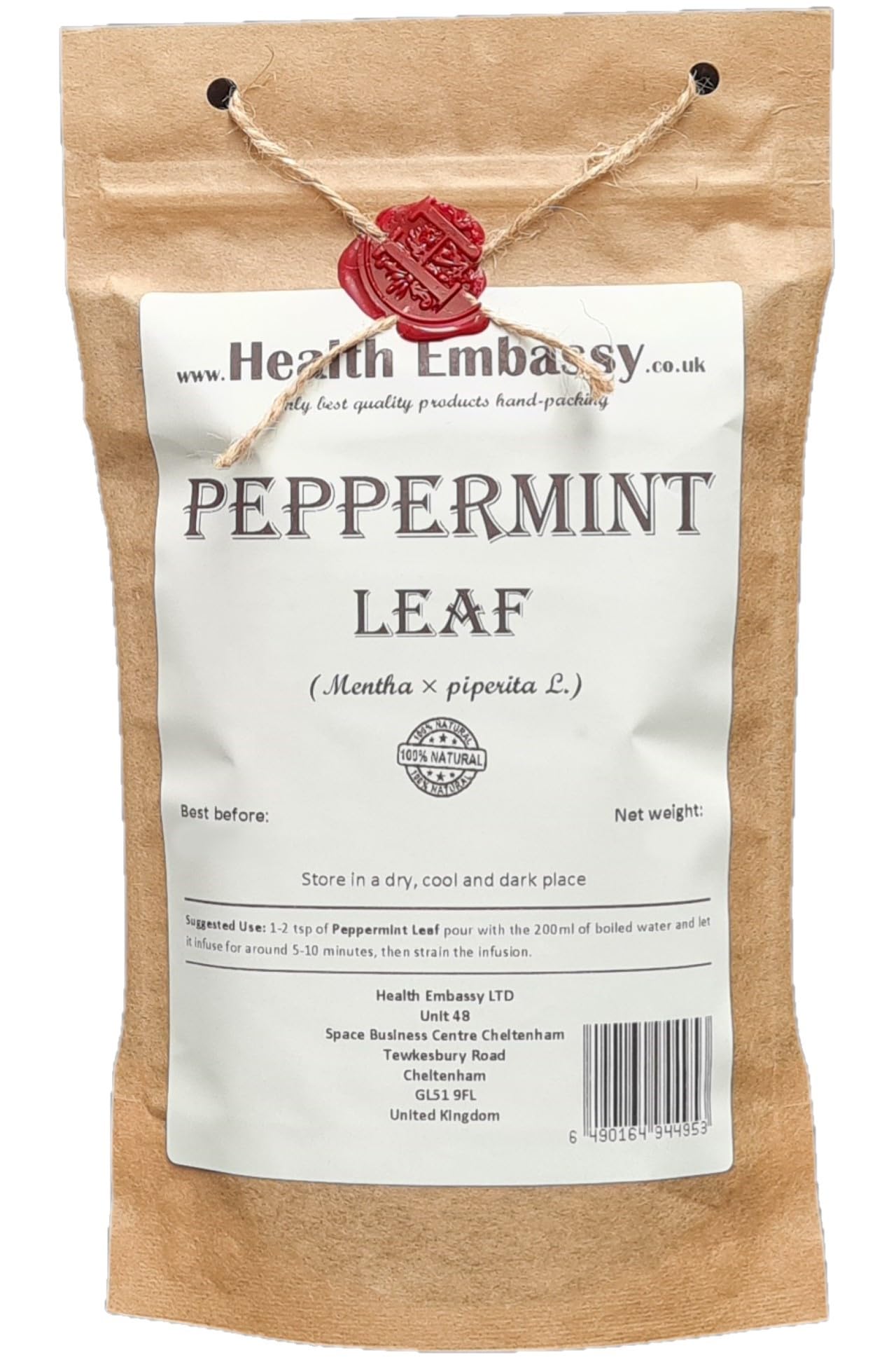 Health Embassy Peppermint Leaf (Mentha piperita L.) Loose Herbal Tea (100g)