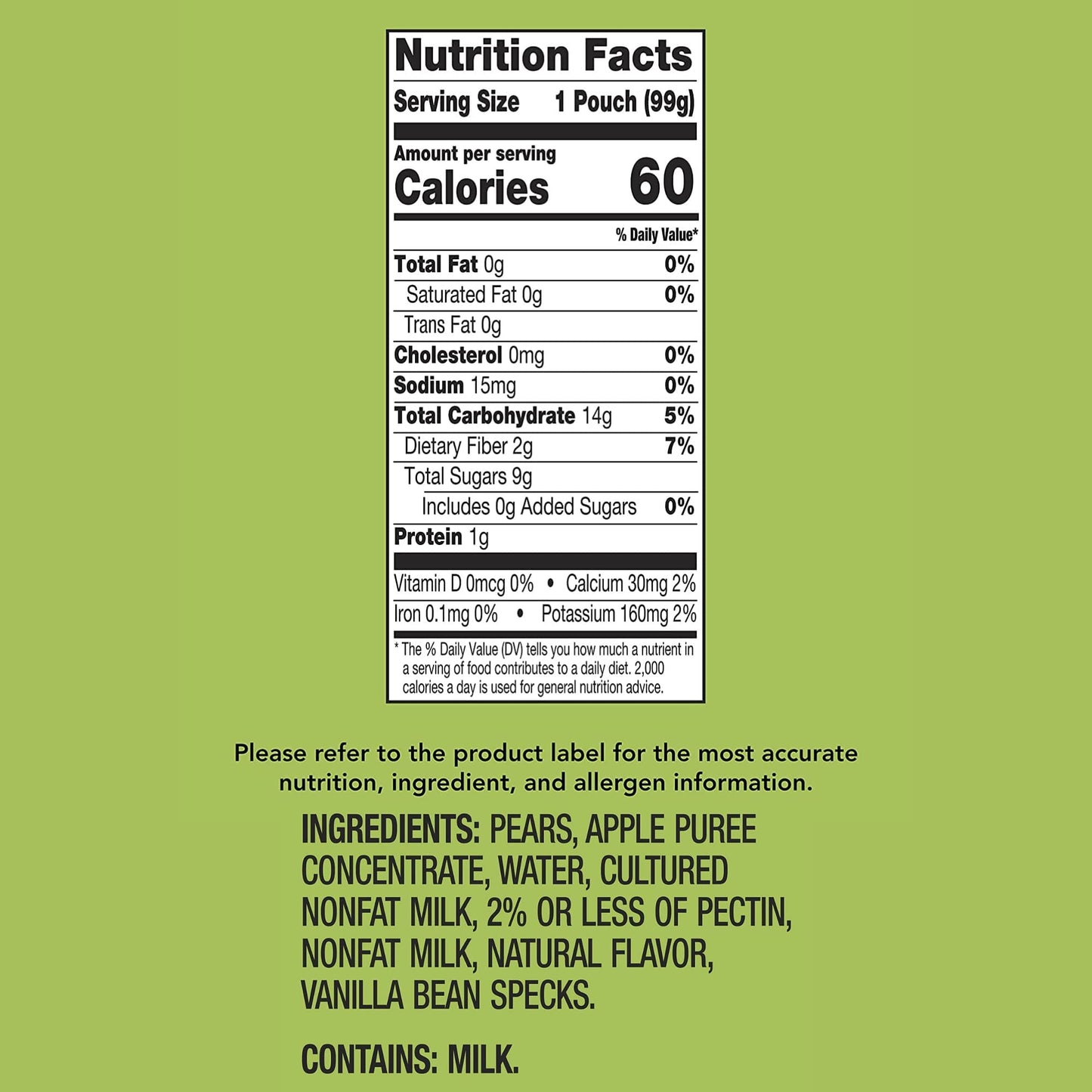 Outshine Pear Vanilla Yogurt Smoothie Pouches - Fruit Pouches, Ready-To-Drink Smoothies, Kids & Adults Pureed Foods - Fruit Pouc