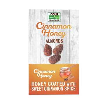 NOW Foods Cinnamon Honey Coated Almonds, Crafted in Small Batches, 10 Packets, Model NOW07044
