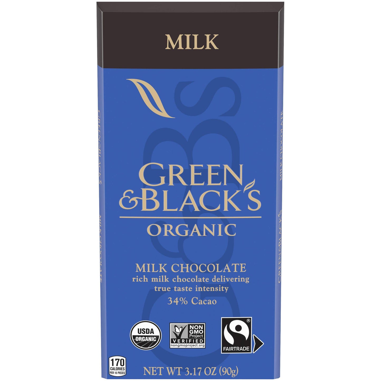Green & Blacks Organic Milk Chocolate Bar, 34% Cacao, 1 Bar (3.17 Oz.)