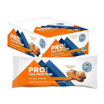 Probar - Protein Bar, Sea Salt Caramel, Non-Gmo, Gluten-Free, Healthy, Plant-Based, Whole-Food Ingredients, Natural Energy (12 C