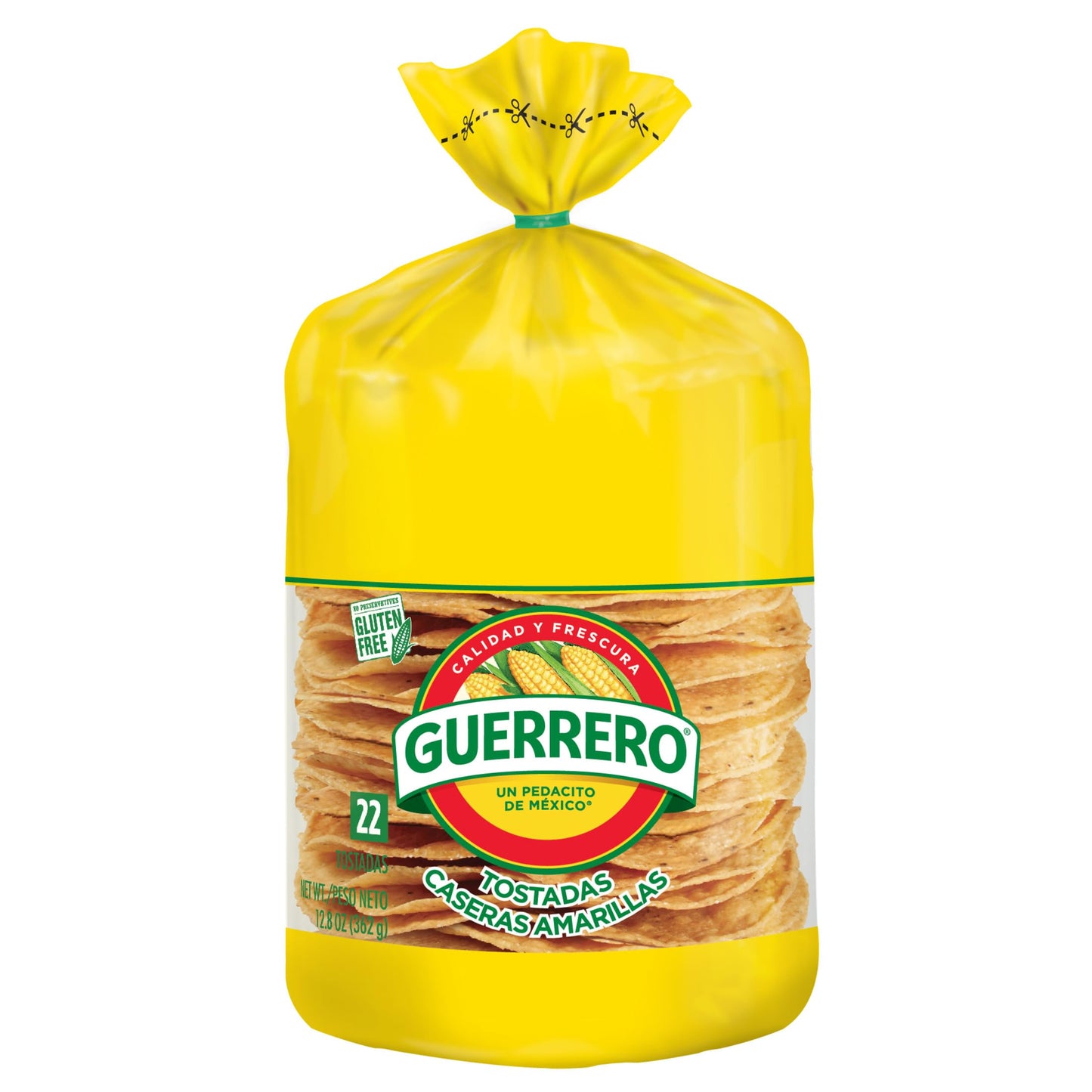 Guerrero Amarillas Classicas Yellow Tostadas, Gluten Free, Trans Fat Free, Yellow Corn Tostadas, 22 Count