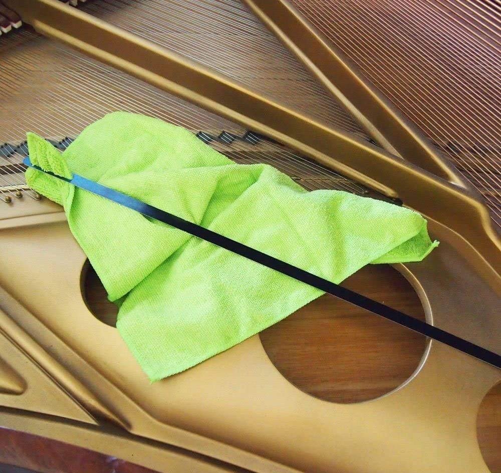 Grand Piano Soundboard Cleaning Tool With Microfiber Dusting Cloth