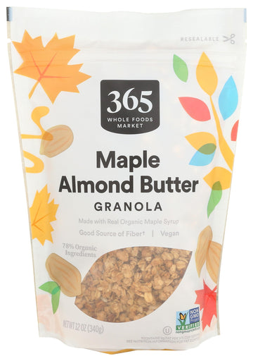 365 By Whole Foods Market, Granola Maple And Almond Butter Bag, 12 Ounce