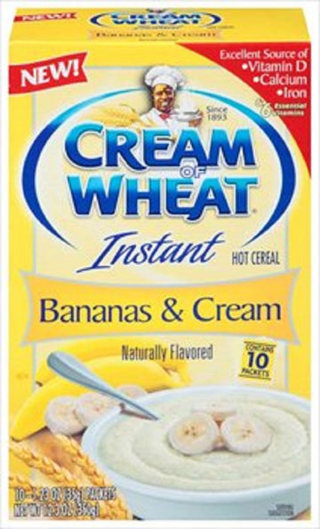 cream Of Wheat Bananas & cream Instant Hot cereal 10 count 12.3oz Box (Pack of 3)