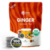 Tiger Organics, Ginger Herbal Tea - 100 Biodegradable Teabags | Natural Immunity Booster & Healthy Digestion | Your Breakfast Gu