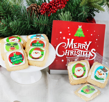 Christmas Cookies Gift Baskets Box For Men Women Kids | Holiday Cookie Treats Decorated | Individually Wrapped Sugar | Nut Free