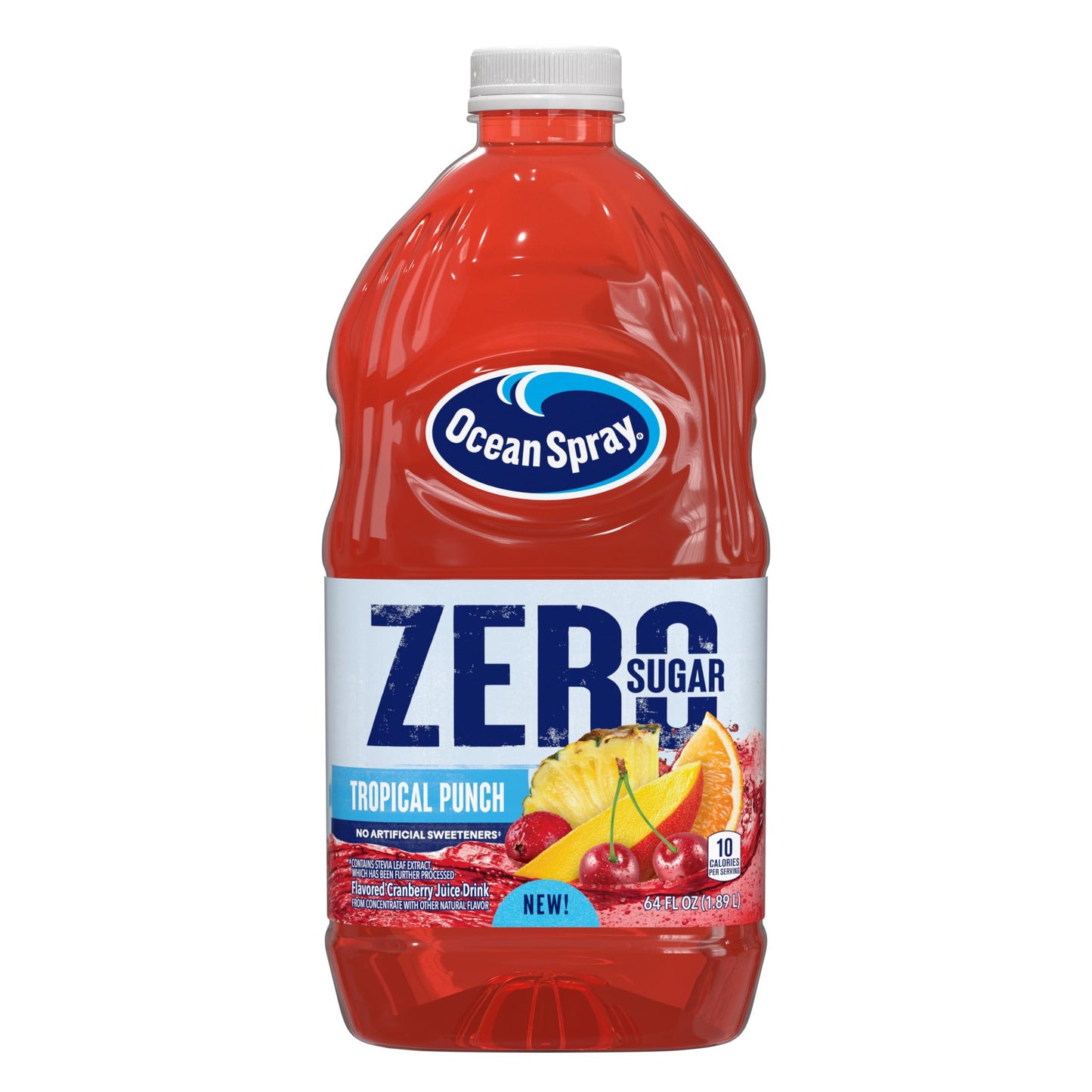 Ocean Spray® ZERO Sugar Tropical Punch Juice Drink, Sweetened with Stevia, 64 Fl Oz Bottle