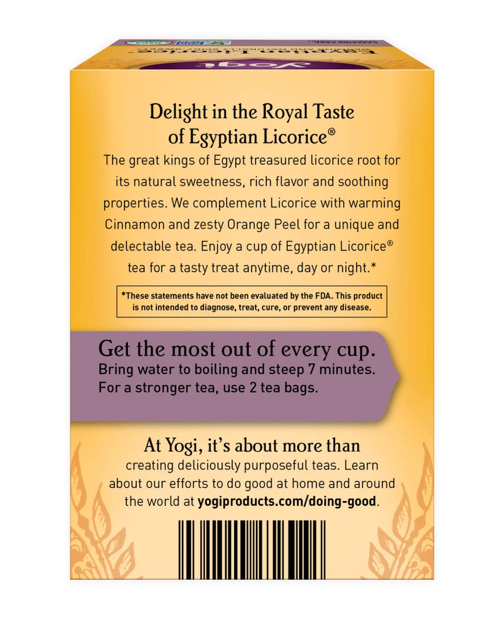 Yogi Tea, Egyptian Licorice, 16 Count