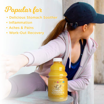 The Ginger People Ginger Soother Turmeric Gingerade - 32 Fl Oz - Sweetened with Honey - Orange