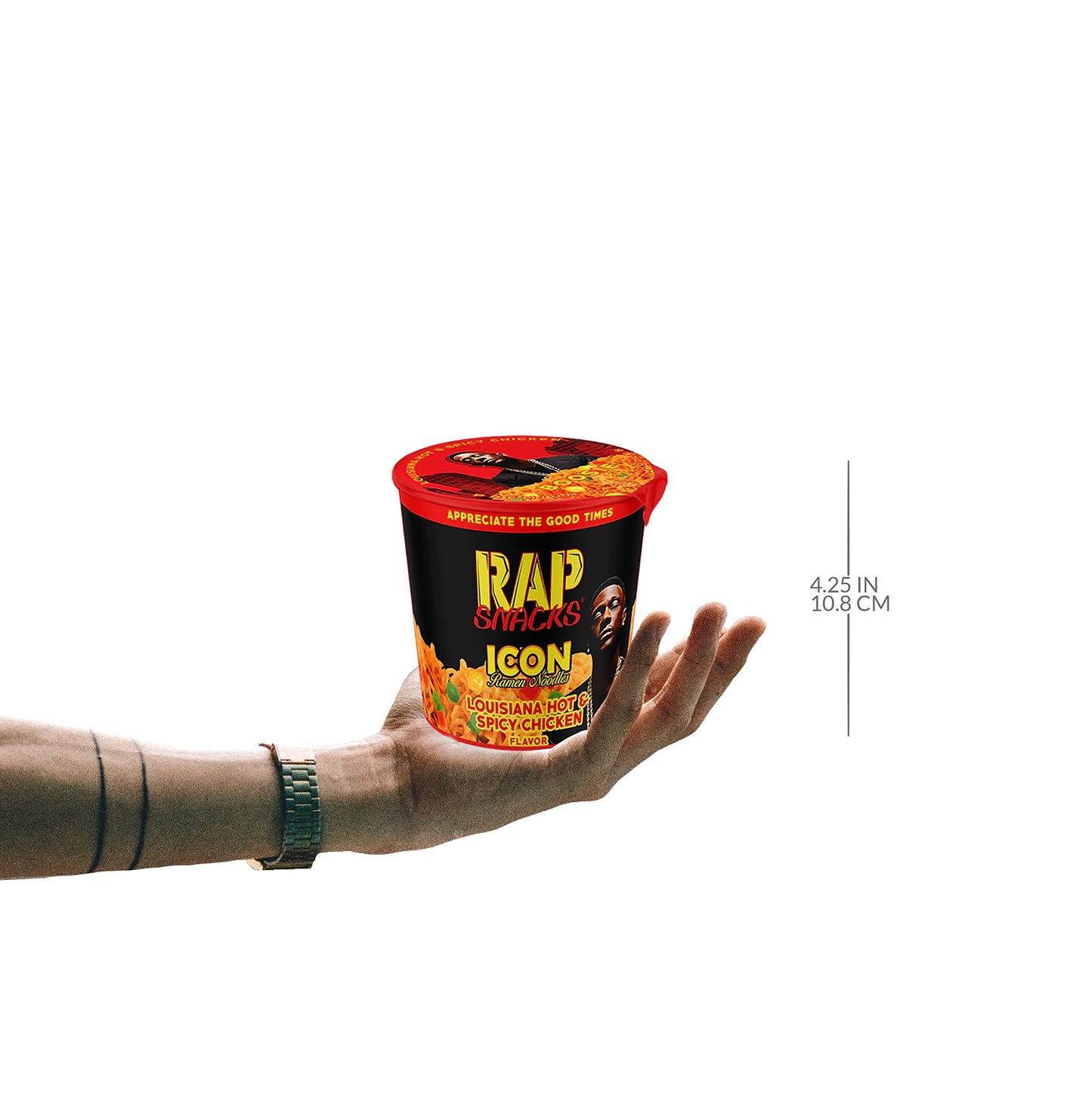 Rap Snacks Louisiana Hot Icon Ramen Noodles Boosie-Pack Of 12