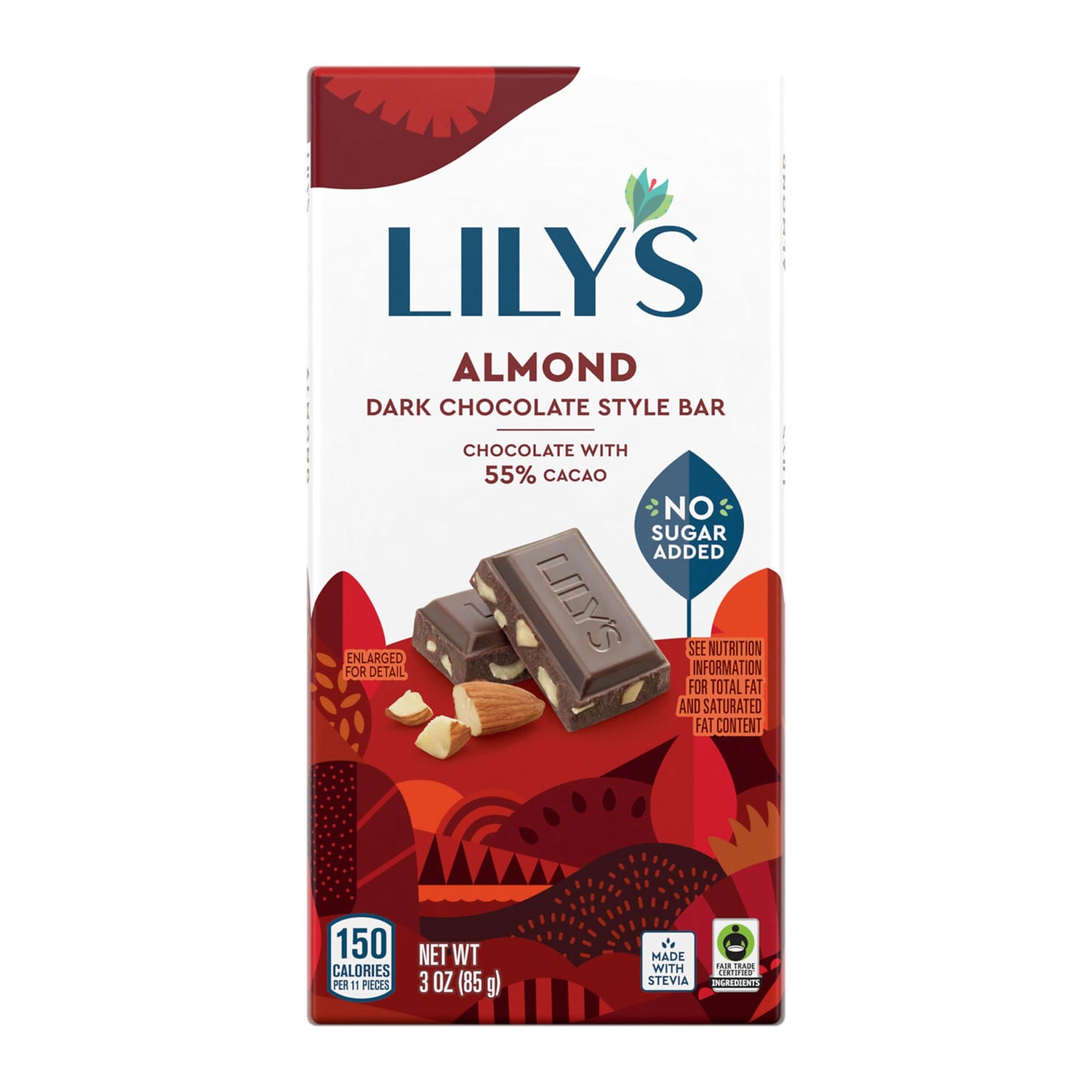 LILYS Almond Dark Chocolate | 3 ounce, 4-Pack