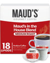 Maud's Medium Roast Coffee Pods, 18 ct, Recyclable Single Serve Pods - 100% Arabica Coffee, Compatible with Keurig K Cups Maker
