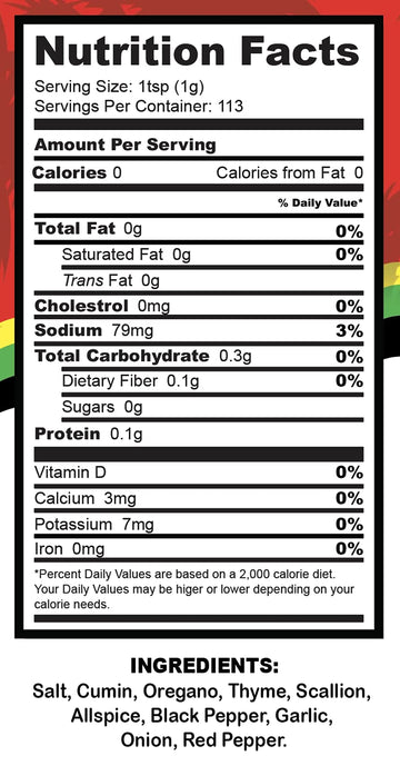 Caribbean Kitchen Meat Seasoning (4.05 Oz) -100% All Natural Premium Ingredients | Healthy Gourmet Spice Blend For All Foods - K