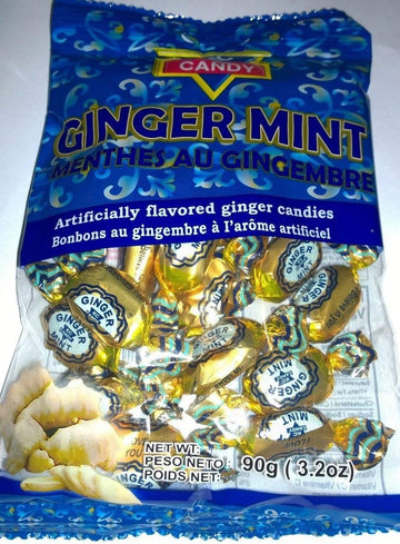 KC Candy Ginger Mints - 1 LB Pack, White, Refreshing Mint Flavor, Perfect for Fresh Breath