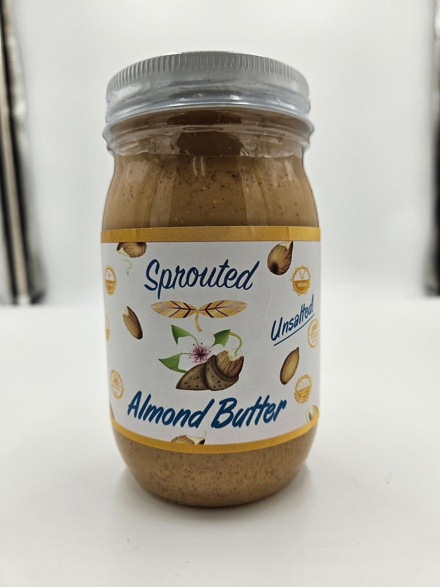 Raw Sprouted California Non-Pareil Almond Butter (Unsalted) (16)
