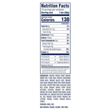 Zbar Protein - Cookies N Creme - Crispy Snack Bars - Made With Organic Oats - Non-Gmo - 5G Protein - Gluten Free Protein Bars (15 Pack)