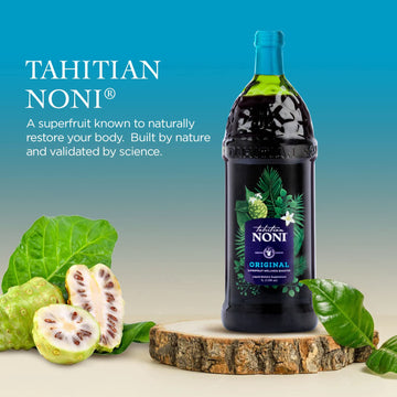 Tahitian Noni Juice by Morinda - Original and Authentic Noni Fruit Puree with Natural Blueberry & Grape (Resveratrol) - Invigora