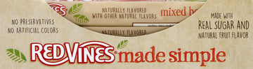 Red Vines Made Simple Licorice Twists, Mixed Berry Flavor, Soft & Chewy Candy, 4Oz Tray (9 Pack)