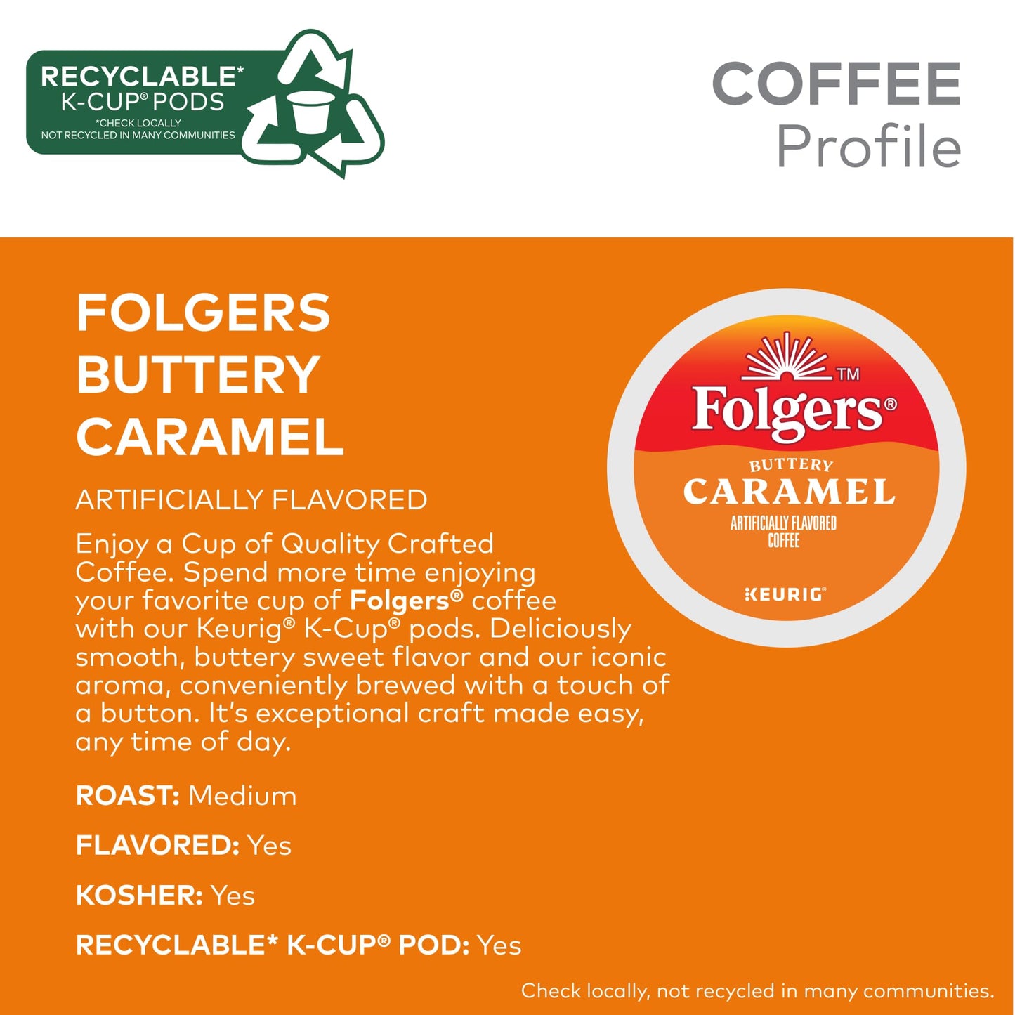 Folgers Gourmet Selections Caramel Drizzle K-Cups (24 Count)