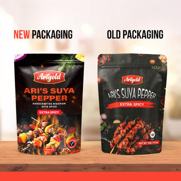 Arigold Suya Pepper - Handcrafted Nigerian Spice for BBQ, Chicken & Seafood - Extra Spicy - 5.5 oz