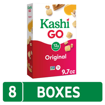Kashi Go Breakfast Cereal, Fiber Cereal, Family Breakfast, Original (8 Boxes)