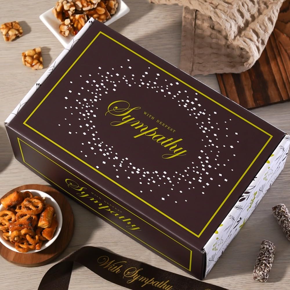 Broadway Basketeers Sympathy Gift Box - Gourmet Delight - Kosher Sympathy Food Baskets For Delivery - Perfect Care Package Box O