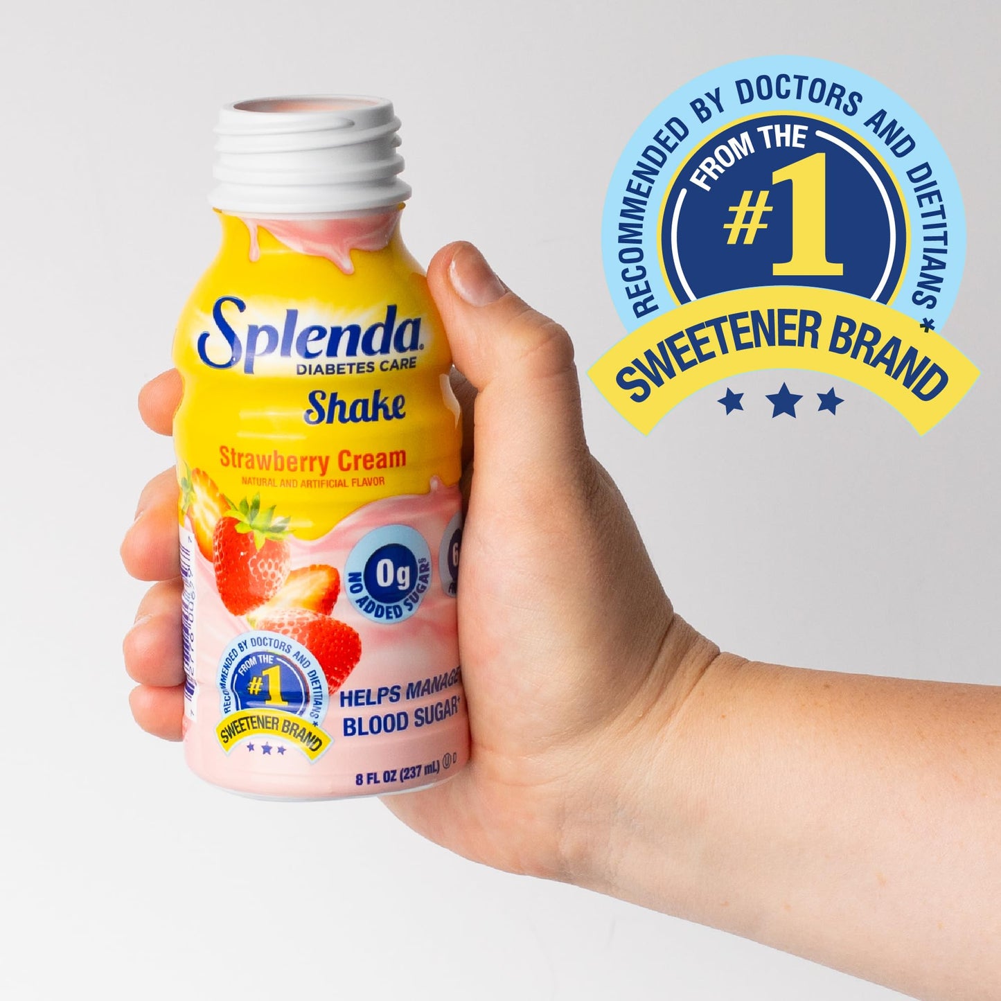 SPLENDA Meal Replacement Shakes, Strawberry Cream, 8 Fl Oz, Pack of 24
