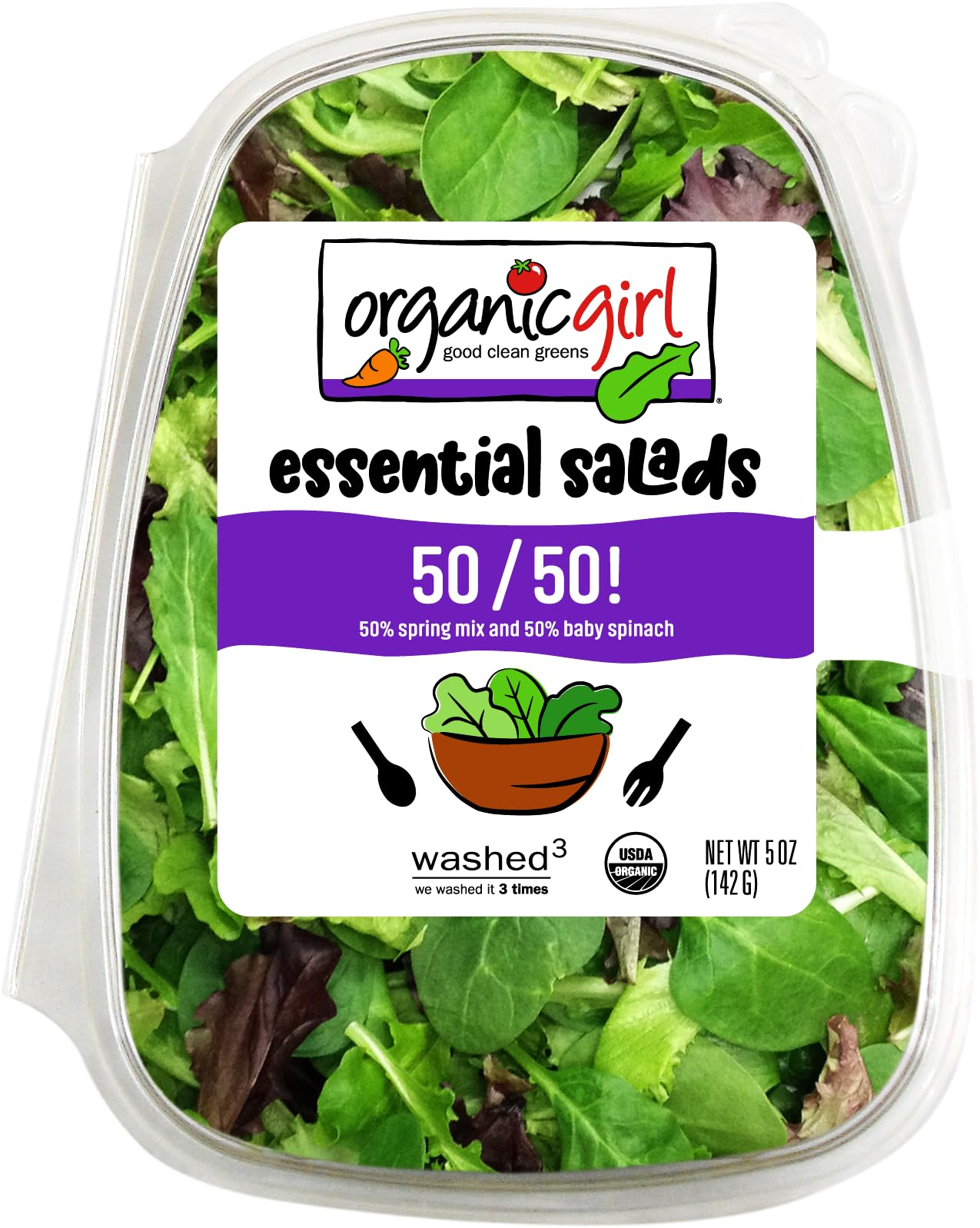 Organic Girl Organic 50/50 Mixed Greens, 5 Oz