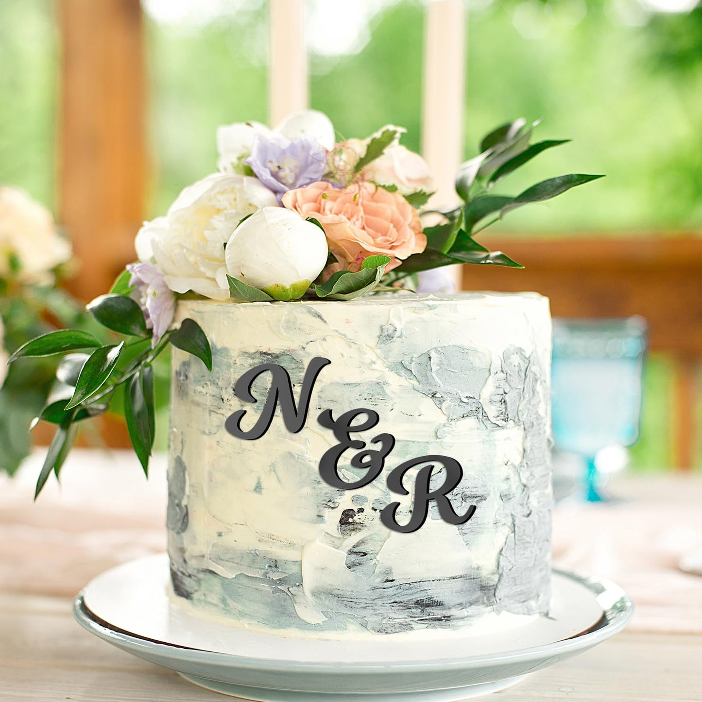 Jspupifip Acrylic Cake Toppers Set, 64 Pcs Mirror Alphabet & Numbers 0-9, Black, Model NQNODJAC9169, Wedding & Party Supplies