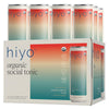 Hiyo Organic Social Tonic - Watermelon Lime, 12 Pack - N.A. Functional Seltzer, Sparkling Water Crafted with Organic Adaptogens,