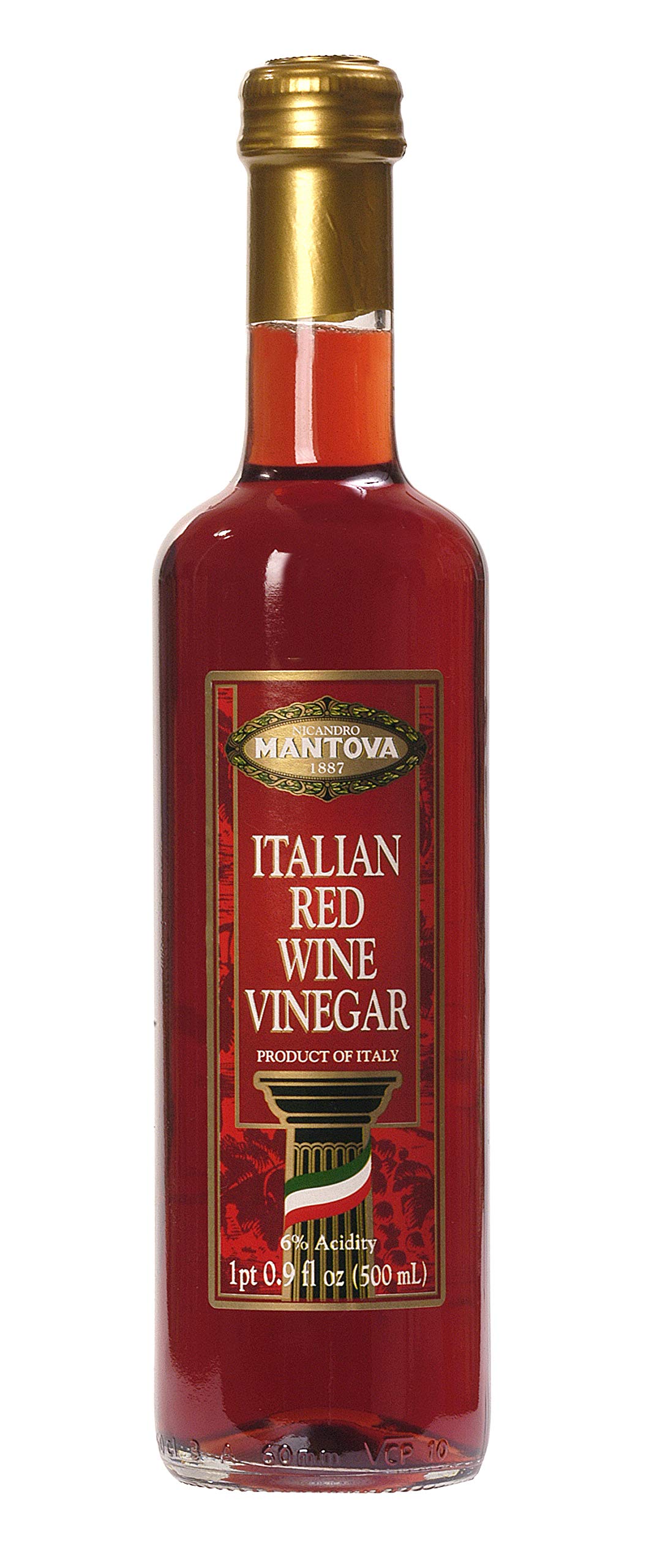 Mantova Italian Red Wine Vinegar, 16.9 Fl Oz, Pack of 2