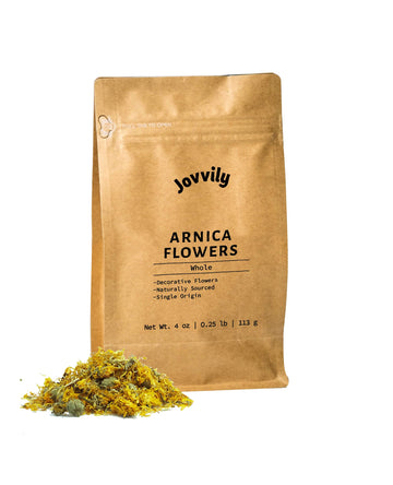 Jovvily Arnica Flowers - 4Oz - Dried Whole Flowers - Salves & Poultices- Decorative Flowers - Leopard'S Bane