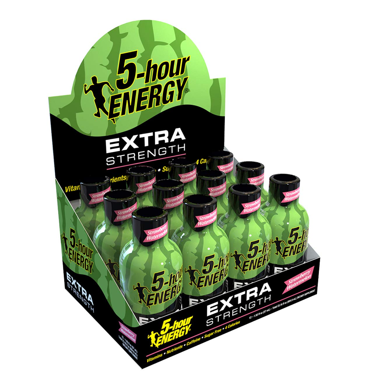 5-hour ENERGY Shot Extra Strength Strawberry Watermelon 1.93 Fl Oz (Pack of 12)