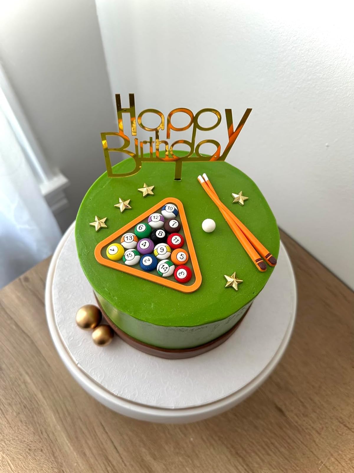 Billiards Cake Topper Billiards Cake Decoration Billiards Ball Birthday Party Supplies Billiards Ball Birthday Cake Decoration B